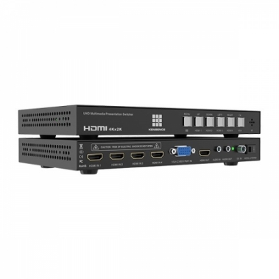 Professional video conference system 4K@60Hz 4:4:4  4 input 1output hdmi to vga converter